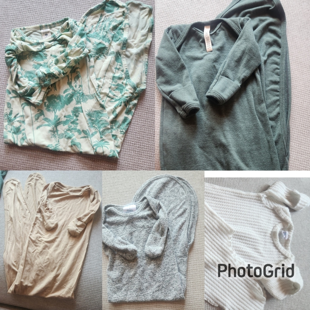 Baby knotted gowns. newborn to 6 months